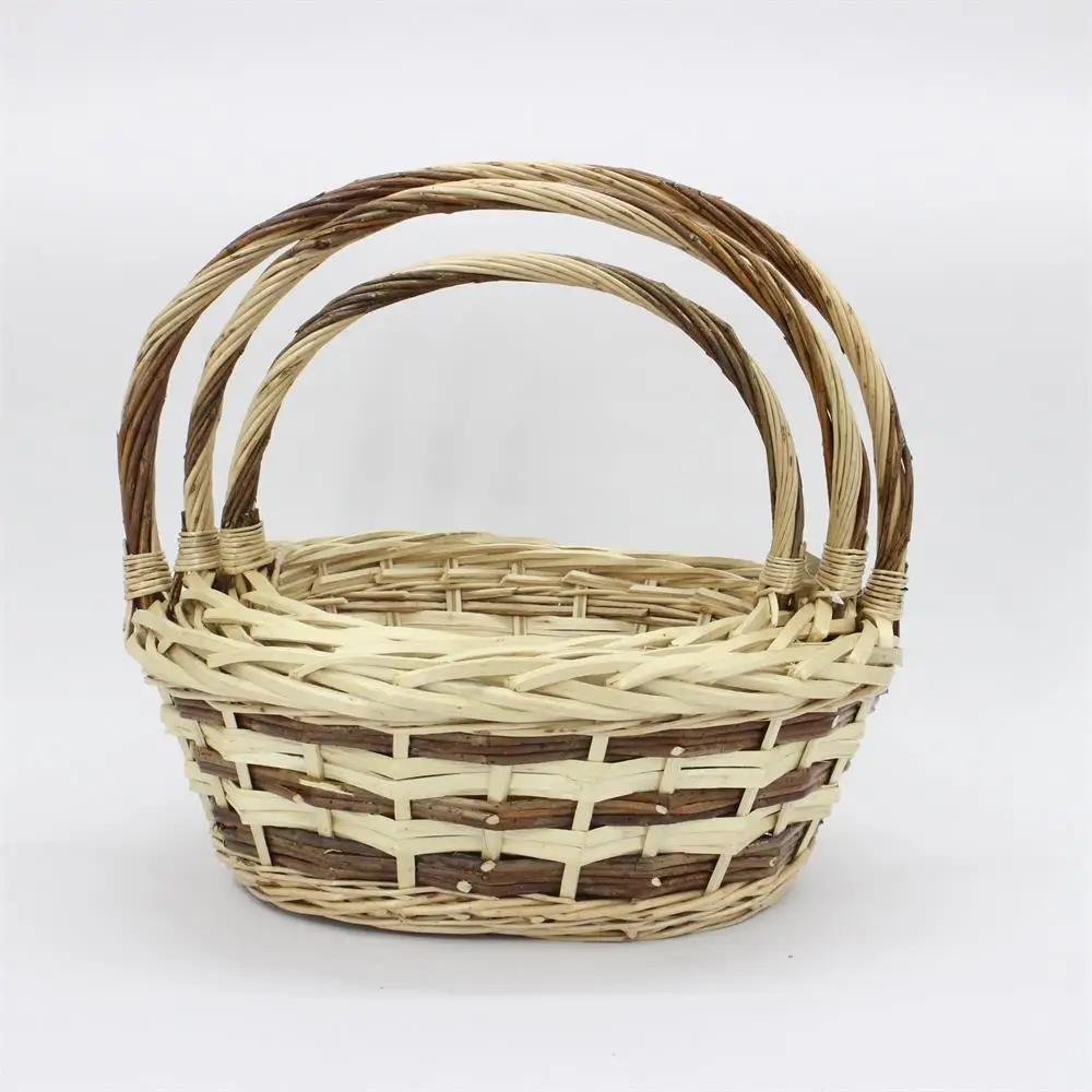 Popular promotional Wholesale unique gift empty decorate wicker craft basket for storage