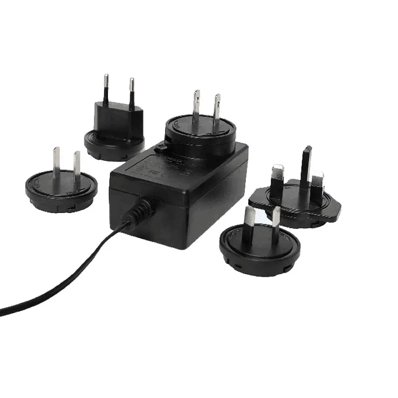
36W Interchangerable Ac adapter Free sample wall mount power adapter 36v 1A power supply adapter white and black 