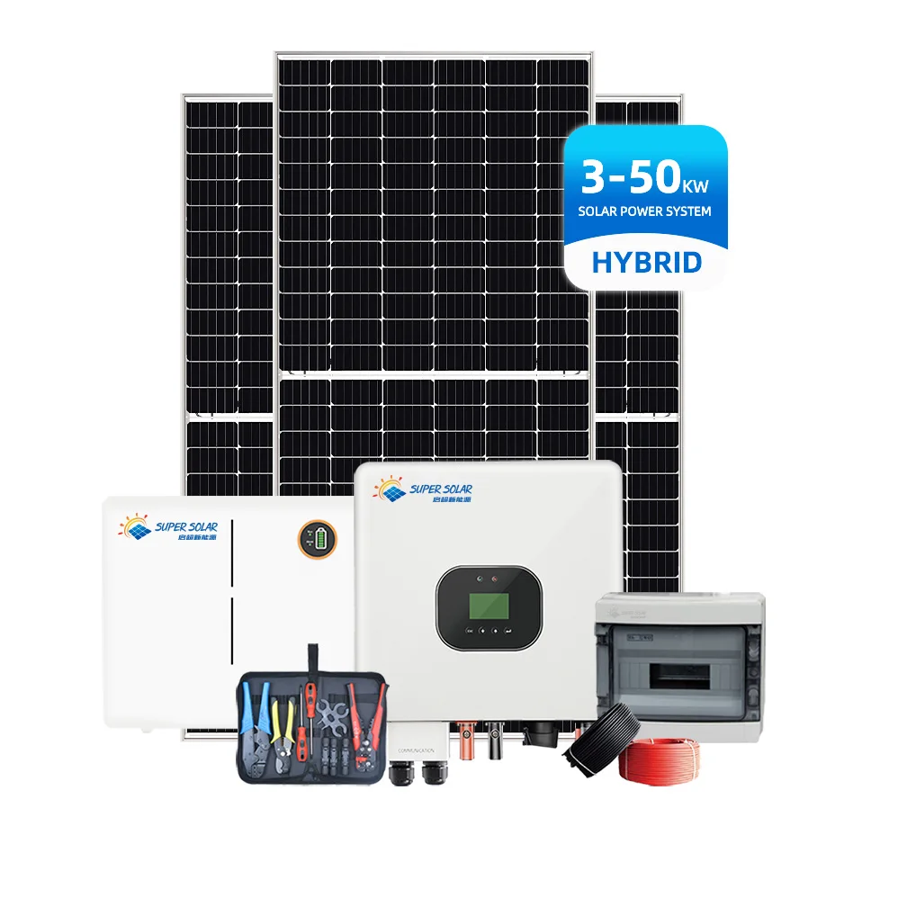Solar Roofing Sheet Hybrid Solar Energy System Kit For Home 30kw solar power system