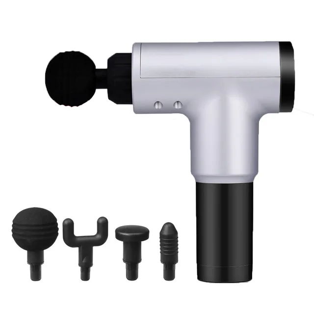 Drop Shipping Muscle Massage Gun Sport Therapy Massager Body Relaxation Pain Relief Slimming Shaping Massager 4 Heads