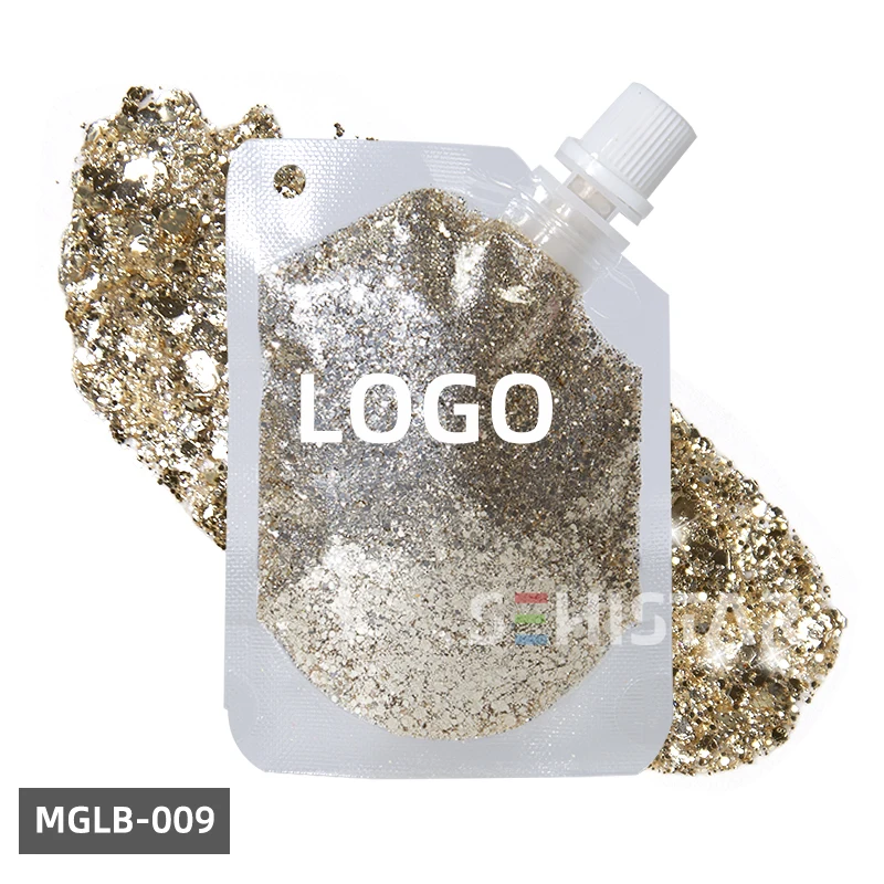Eyeshadow Glitter Gel Single Packaging Box 8 Colors Pigmented Chameleon Glitter Eye Shadow Makeup Private Label Customized Wet