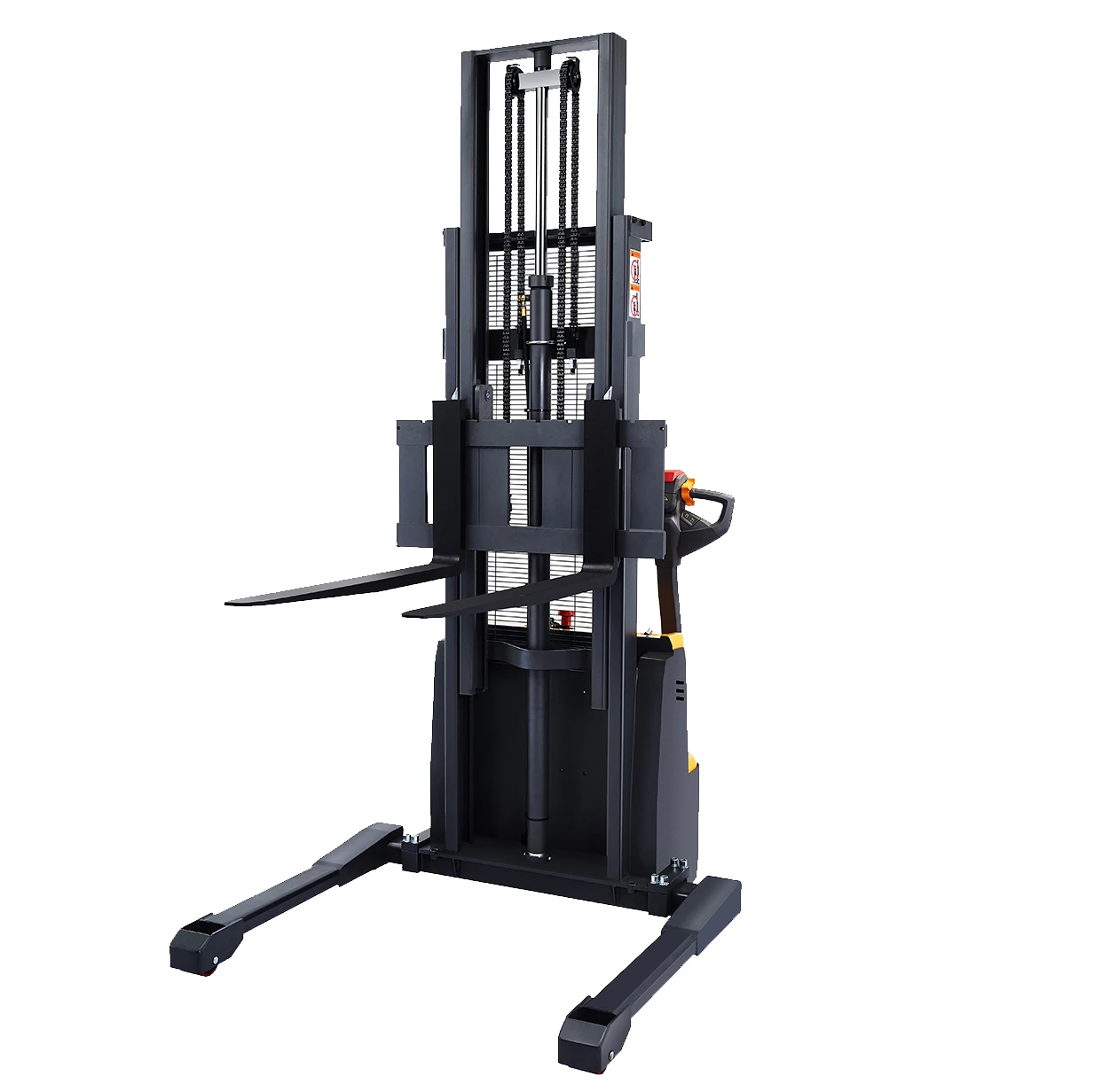 
Xilin Hot Sale 1.6m 2.5m 1000kg 2200lbs Electric Hydraulic Walkie Stacker With Adjustable Legs For Warehouse 