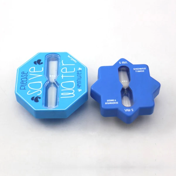 Wholesale Save Water Plastic Octagon Sand Clock 5 Minutes Hourglass Shower Timer For Bathroom