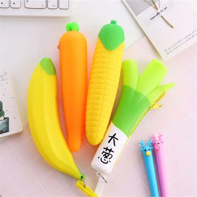 Promotional Carrot Corn Scallion Banana Change Wallet Bag Fruit Coin Purse