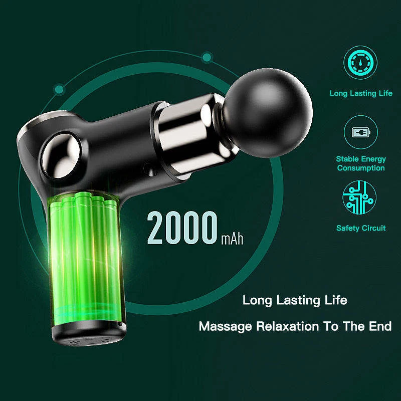 New Fascia Gun Electric Massager Relieve Muscle Massage Gun USB Charging Mini Fitness Impact Waist