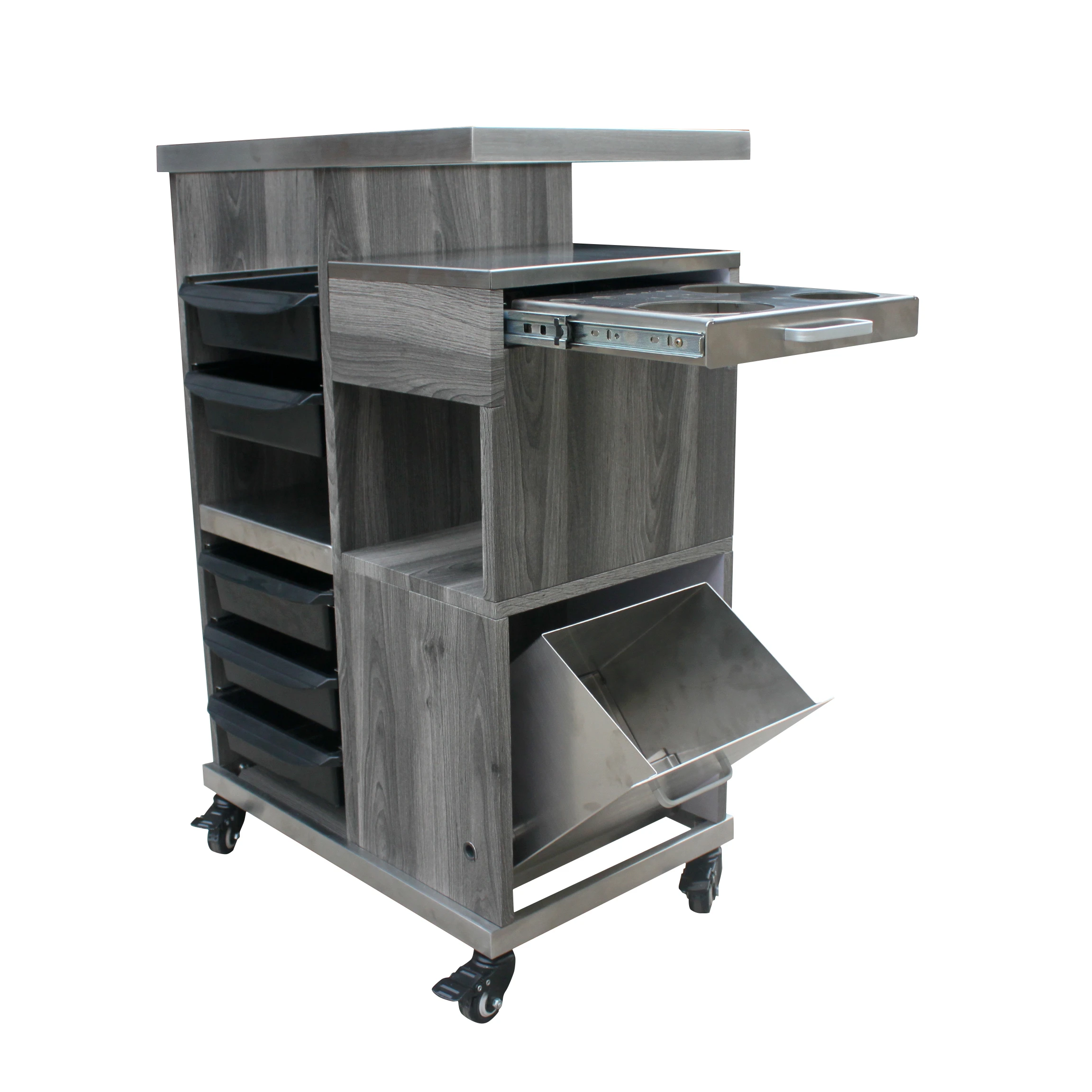 new model folding tool trolly cart hair hairdresser de belleza tray gold beauty slaon laser facial storag black trolley