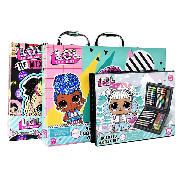 Lol Surprise Custom Deluxe Rainbow Wooden Set De Arte Full Colors  Professional Art Drawing Set