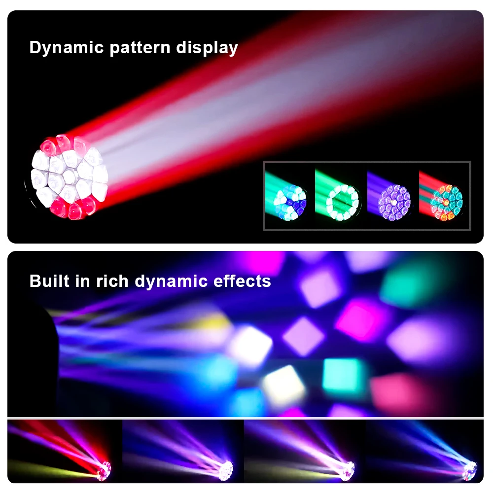 HAWKEYE 19x40W RGBW 4in1 LED moving head light with DMX control bee eye beam moving lights for stage disco party dj club using