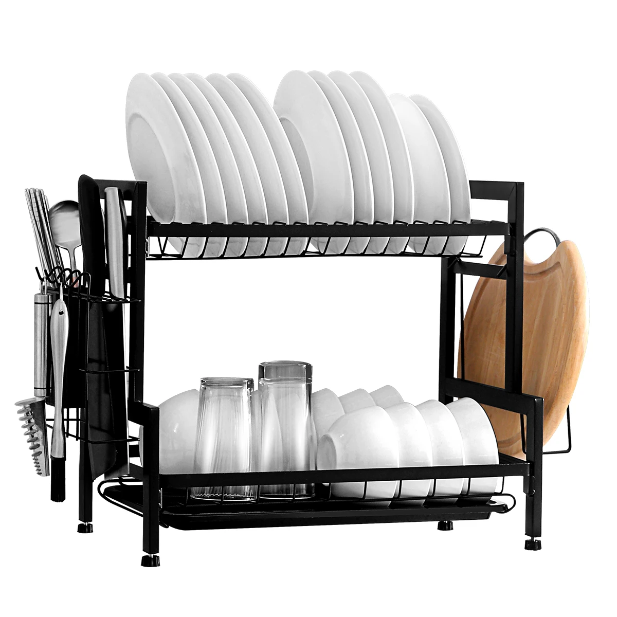 ORZ0521 dish drying stand 2 tier bowl storage rack plate organizer sink dish drying rack