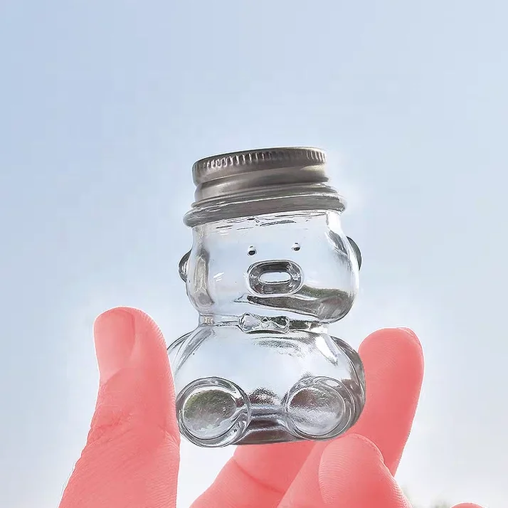 Wholesale Various Size Cute Teddy Bear Candy Jar Storage Bottle Creative Fruit