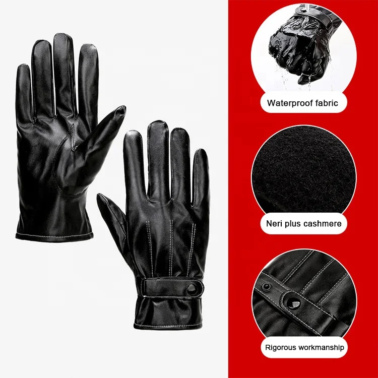 Кожаные перчатки для мужчин зимние защитные улицы женщин