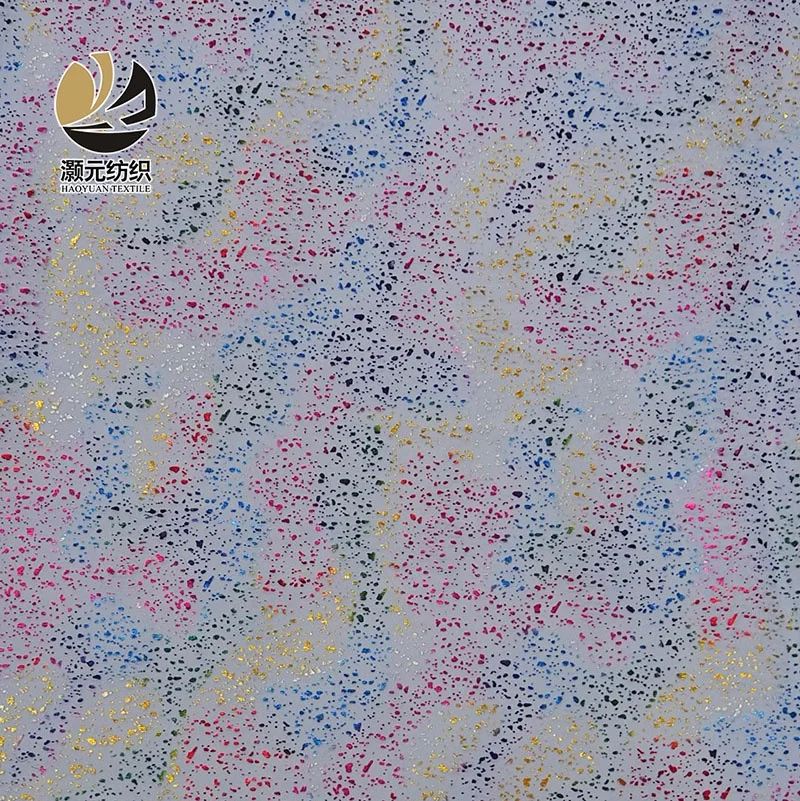 Wholesale ready made colorful polyester lurex tulle foil fabric for children dress