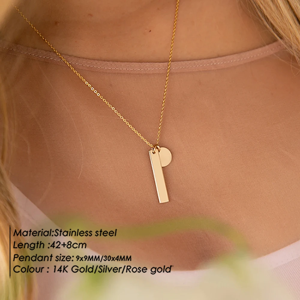 Custom stainless steel city travel women 14k gold necklace jewelry 2021