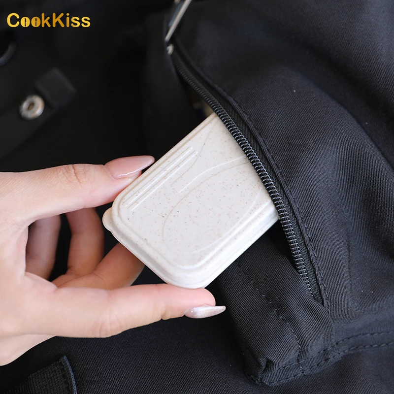 2024 складной нож-вилка для ложки, 4 шт., столовые приборы из нордической пшеничной соломы, переносные складные столовые приборы для пикника, путешествий