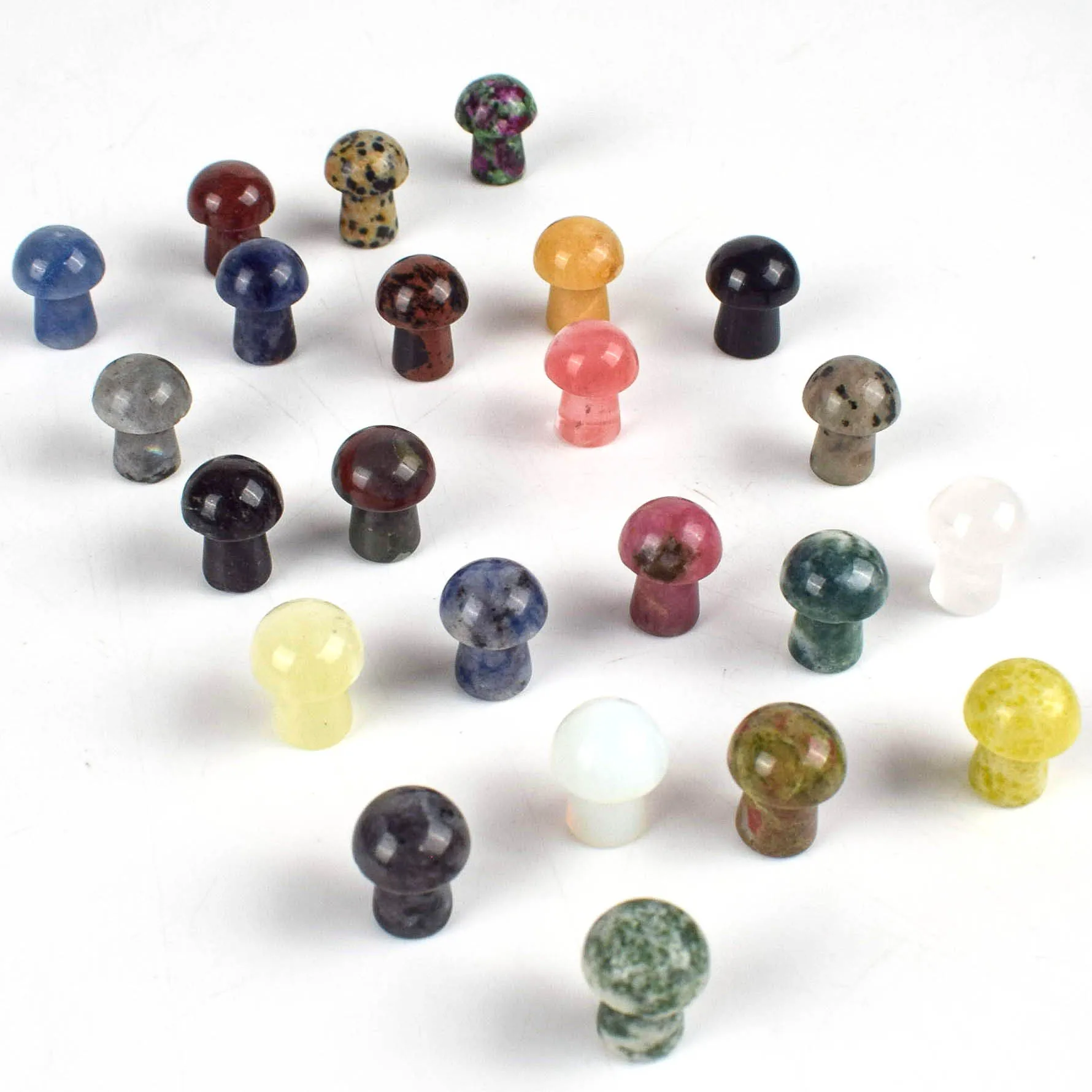 Wholesale Crystal Healing Stones Clear Quartz Clear Mushroom Small Carving Polished For Decoration