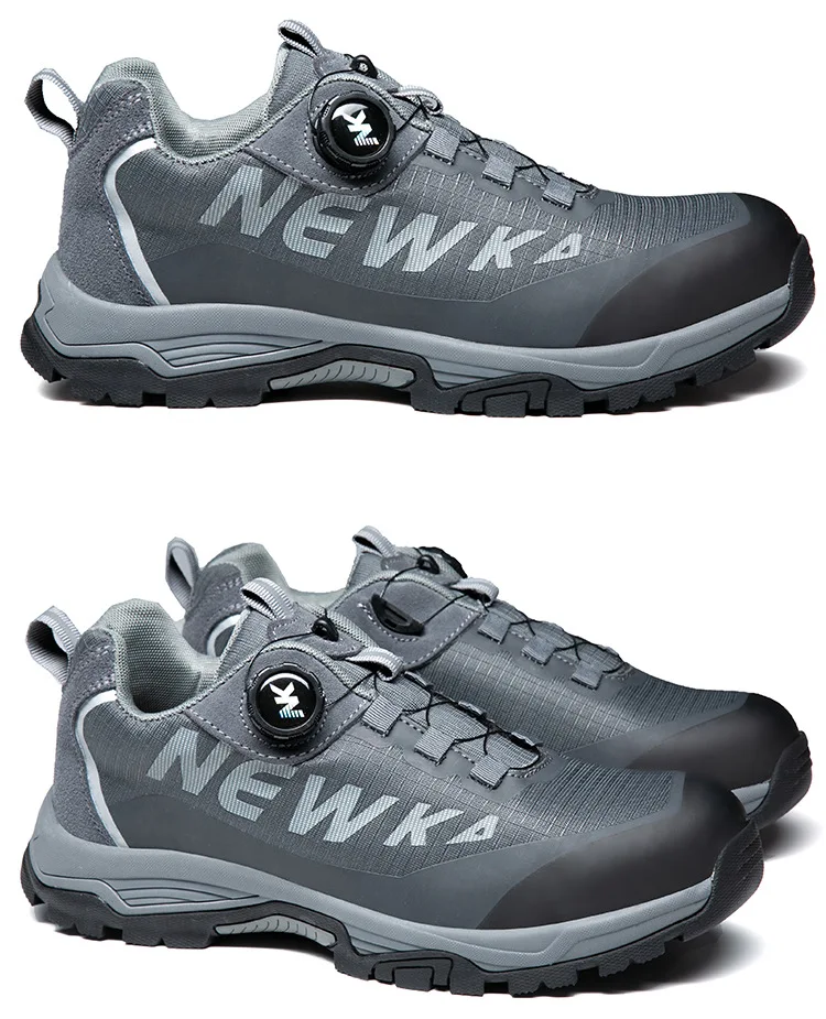 2024 Anti-slip and anti-odor safety protection steel toe wear shoes non-slip knob buckle fashion labor insurance shoes