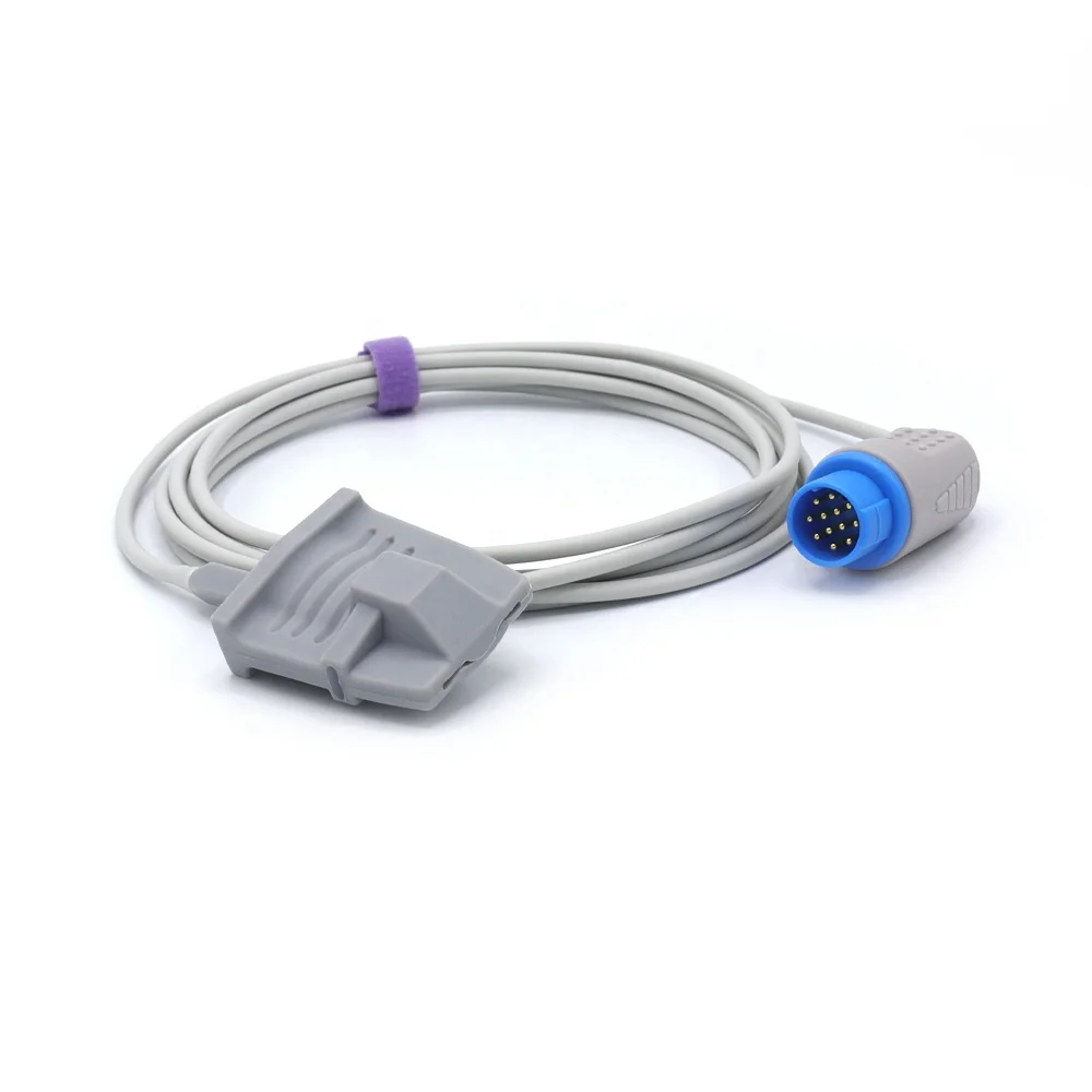 Biolight reusable SpO2 Sensor Adult Finger Soft 12 Pins SpO2 probe 3 m compatible