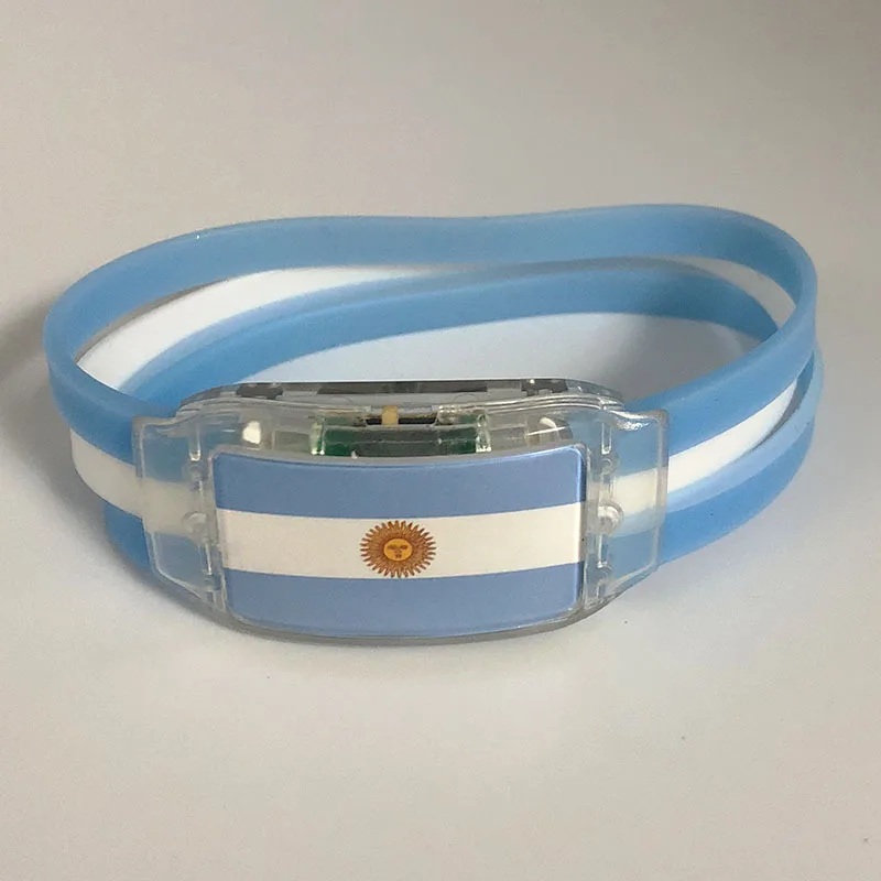 All 32 Country Football Team Country Flag Led Bracelet Silicone Led Bracelet Wristband