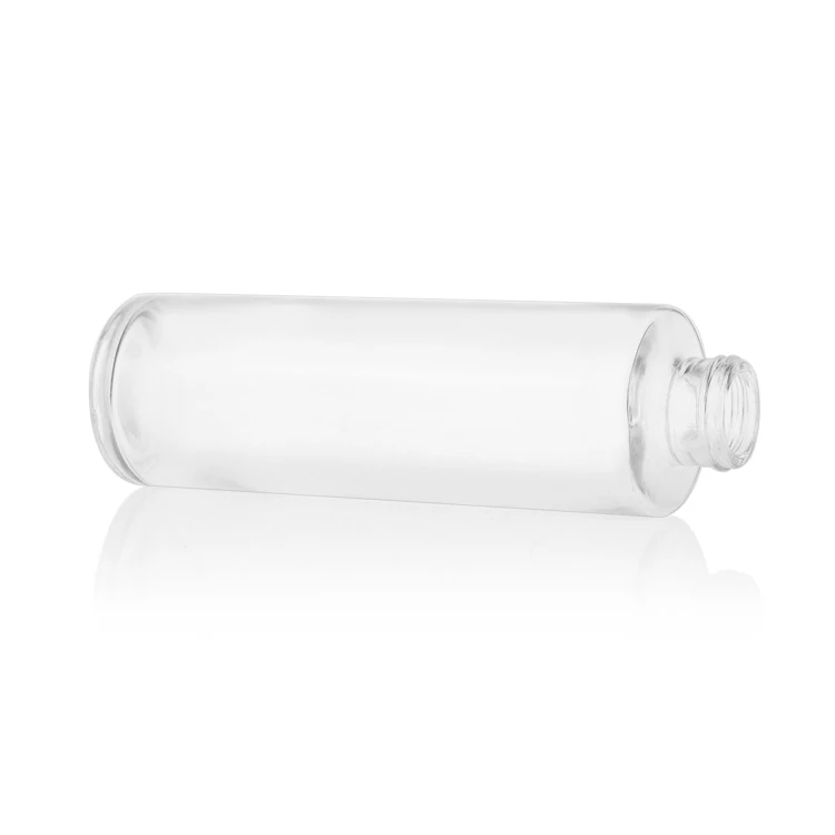 Luxurious Private Label Skincare Packaging Empty Clear Cosmetic Whitening Face Lotion Airless Pump Glass Bottles