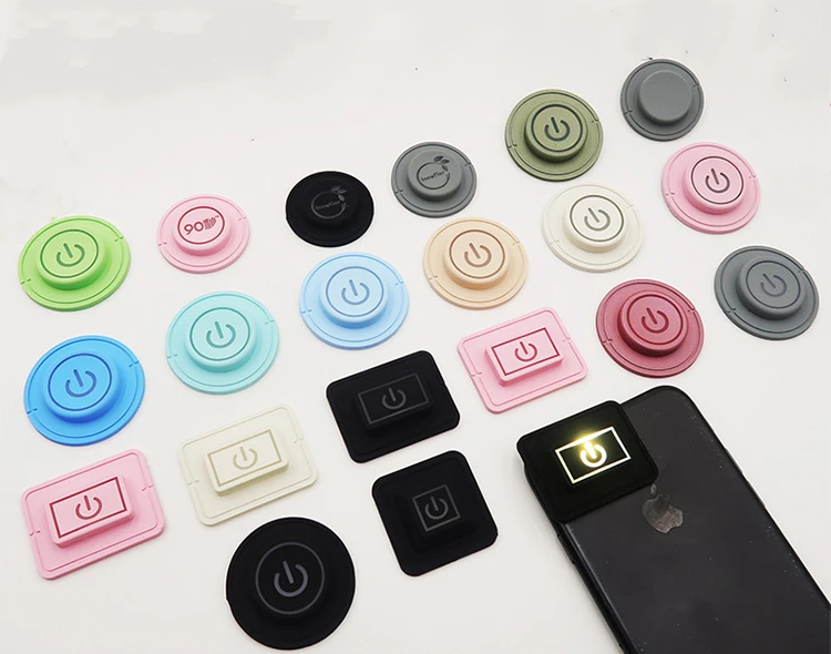 
Silicone keypad Disinfection bag button LED screen printing case and bag button 