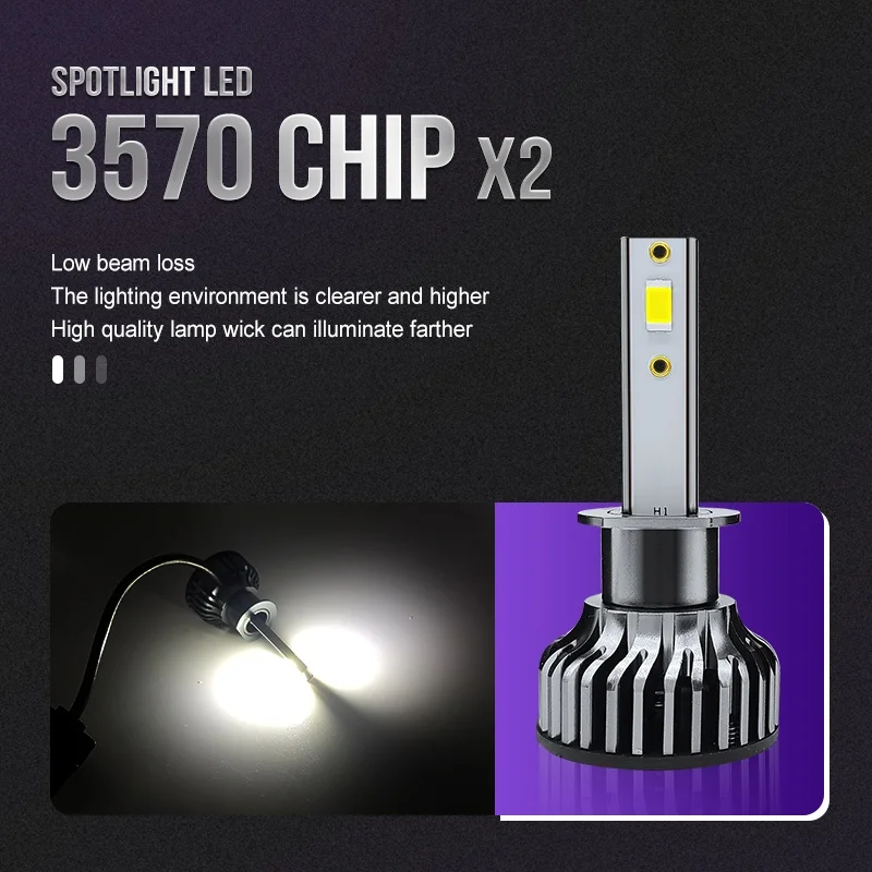 2022 Hot Sale Car LED Headlight C6 H11 H4 H7 Headlight Bulb 50W C6 LED Car Headlight