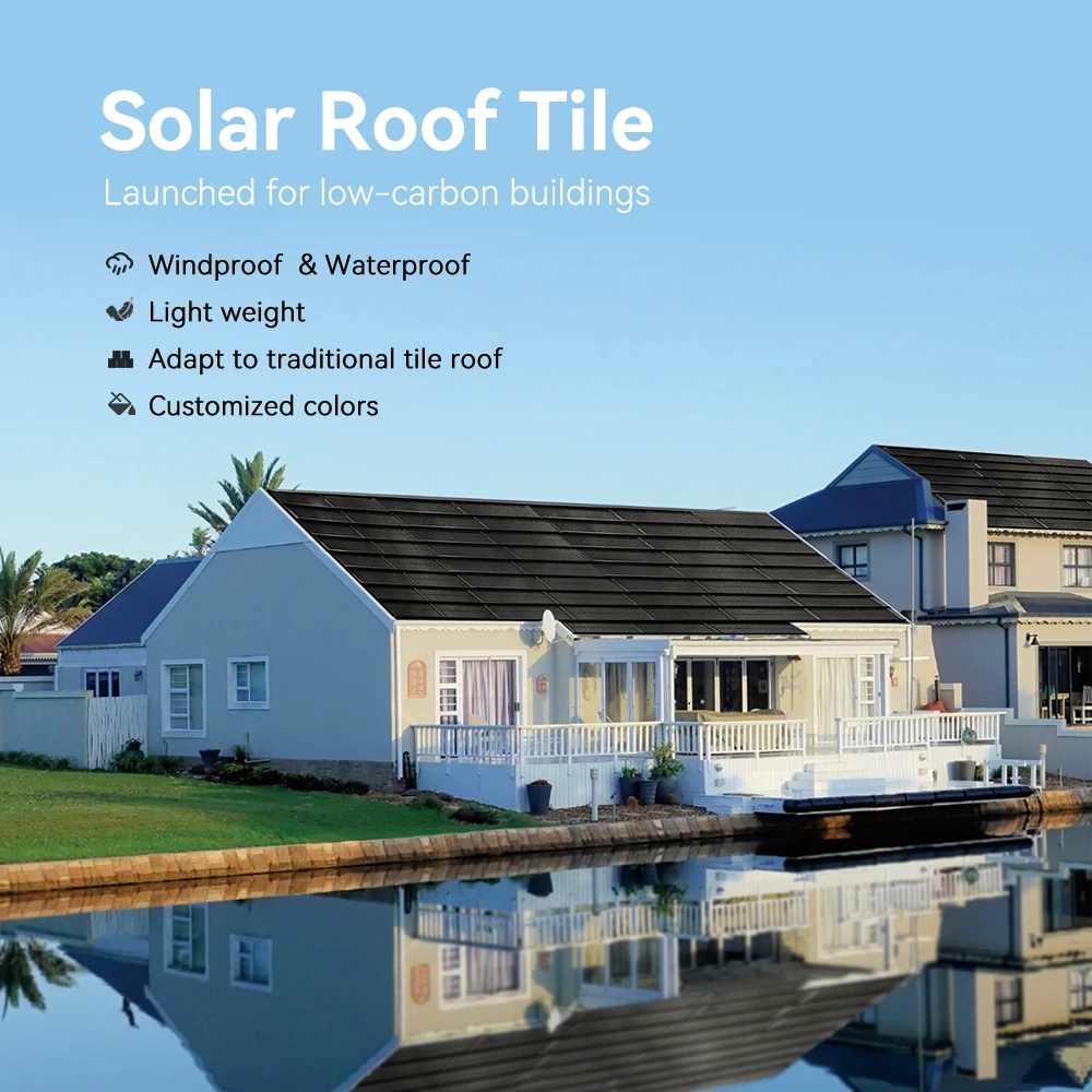 RIXINsolar roof tiles for house solar roofing tiles energy efficiency solar roof tiles market in south africa