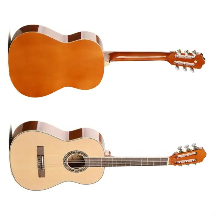Acoustic Portable GCL-204S Model Spruce Classic Guitar 39' Wooden Guitar with Intelligent App Music for Beginners Yoga Pilates
