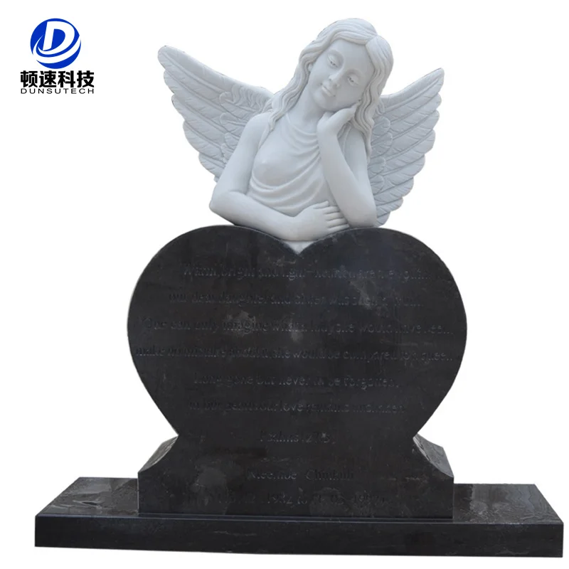 Engraved rose european blue granite tombstones and monuments
