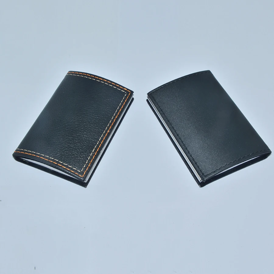 Factory Price Metal Card Case Metal Business Holder Name Aluminum Card Holder Custom Genuine Leather Card Holder