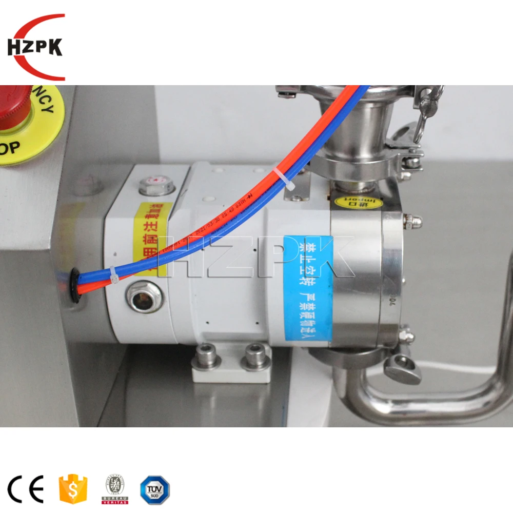 HZPK Lotion Meat Paste Whipped Cream Chargers 5 Gallon Rotor Pump Filling Machine Semi Automatic