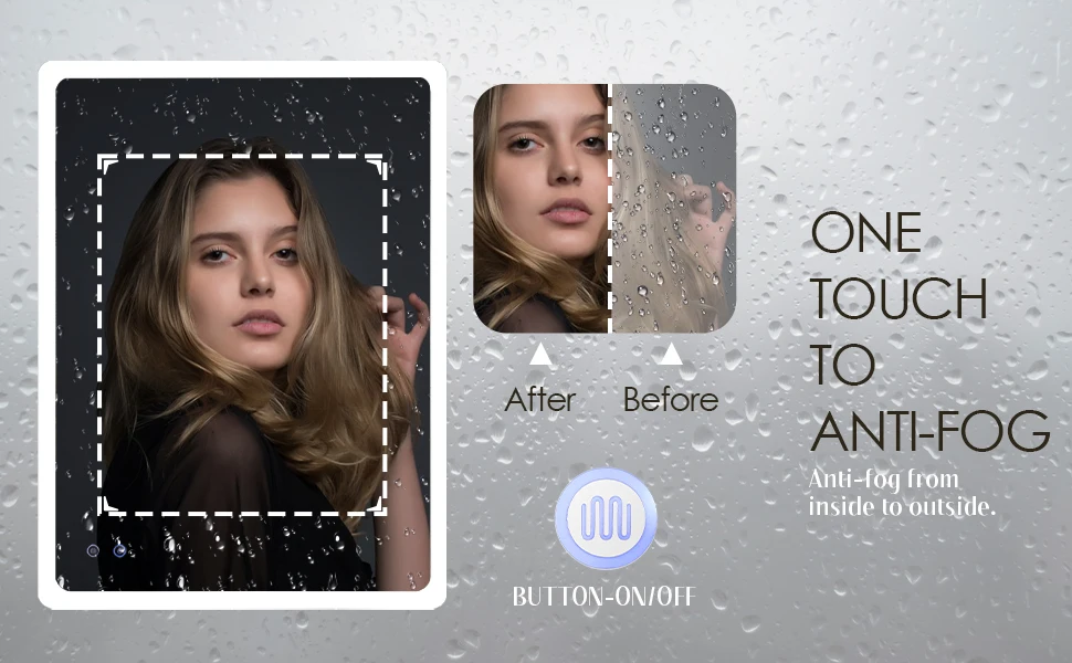 Hot Sale Digital Bath Mirror Frameless Dimmer Intelligent Bathroom Toilet Large Wall Led Mirror In Bathroom