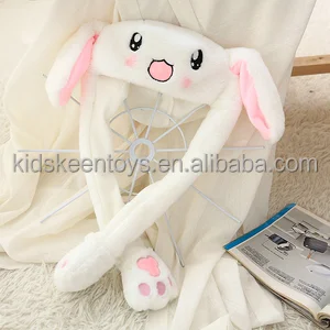 Bunny hat plush toys  lovely soft rabbit stuffed animals can be customized funny hats