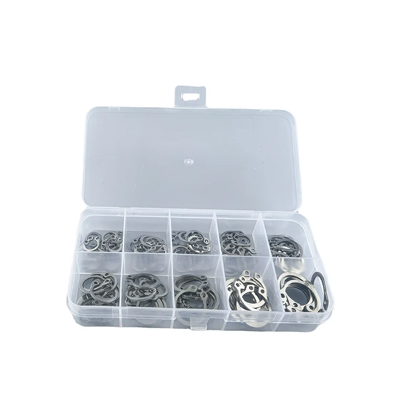 100pcs Stainless Steel 304 Shaft Retaining Ring Snap Rings Circlips for Shaft