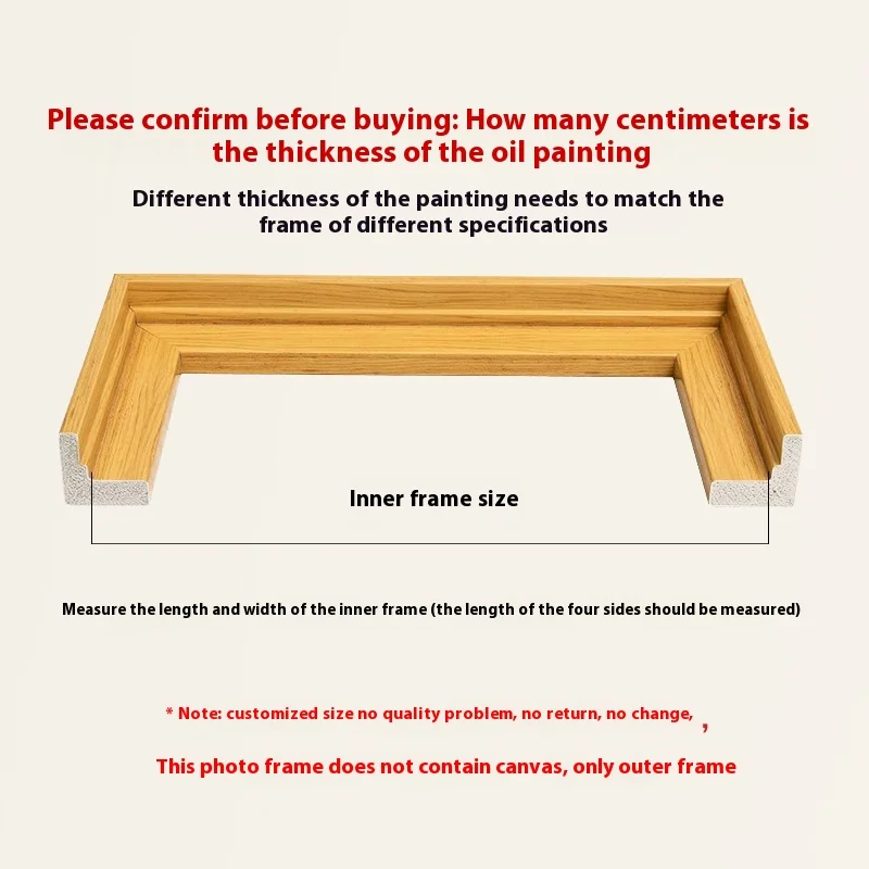 Narrow edge oil painting frame mounting frame aluminum alloy L-shaped minimalist canvas metal frame customized wall hanging