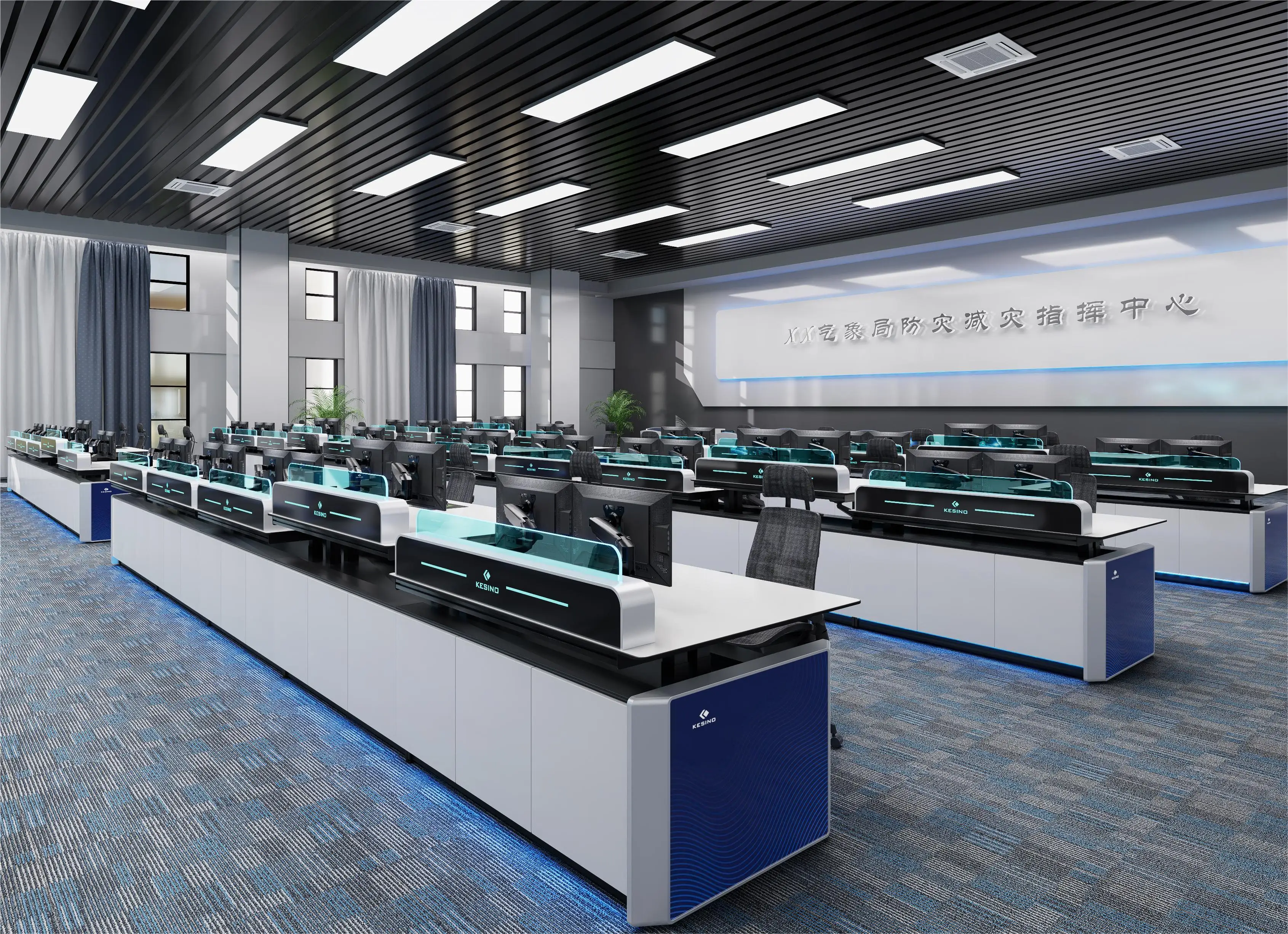 kesino compact control room console Ergonomically designed podium furniture Multifunctional design Height-adjustable console