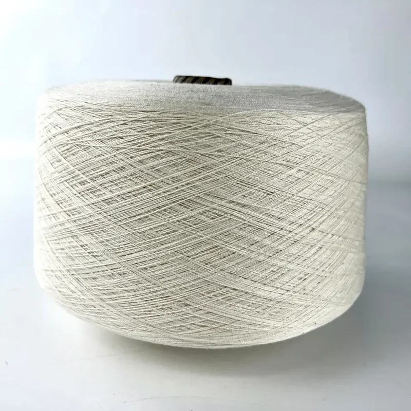 Factory wholesale white embryo ring spun yarn 28s/2 60% cotton 40% acrylic blended yarn for hand knitting sewing