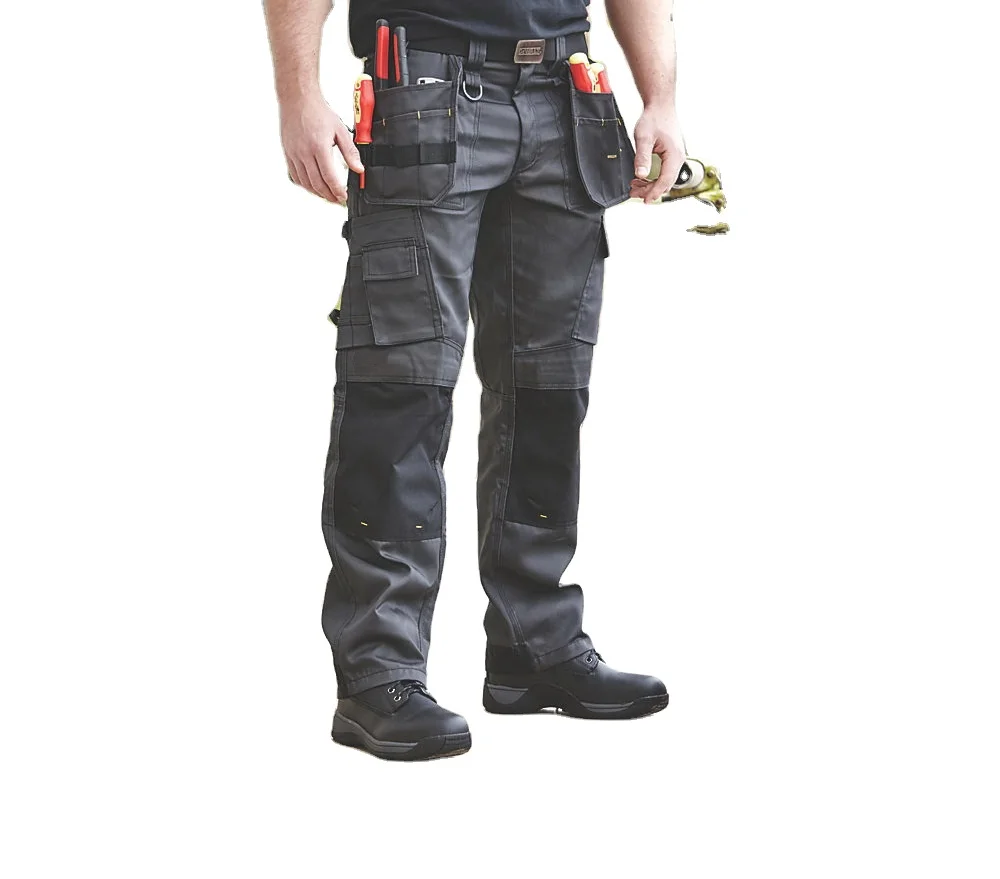Hardwearing cordura patching work pants professional men work wear construction industrial male trousers