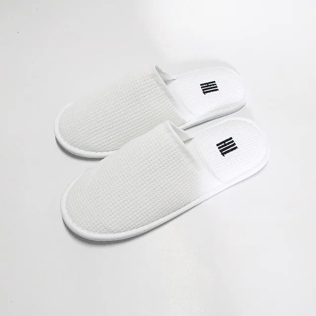 Wholesale Disposable Cheap Custom Spa Shower waffle  Hotel Slipper