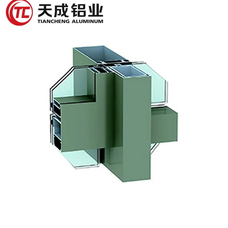 Alloy Curtain Wall Building Material Profile Extrusion Aluminum