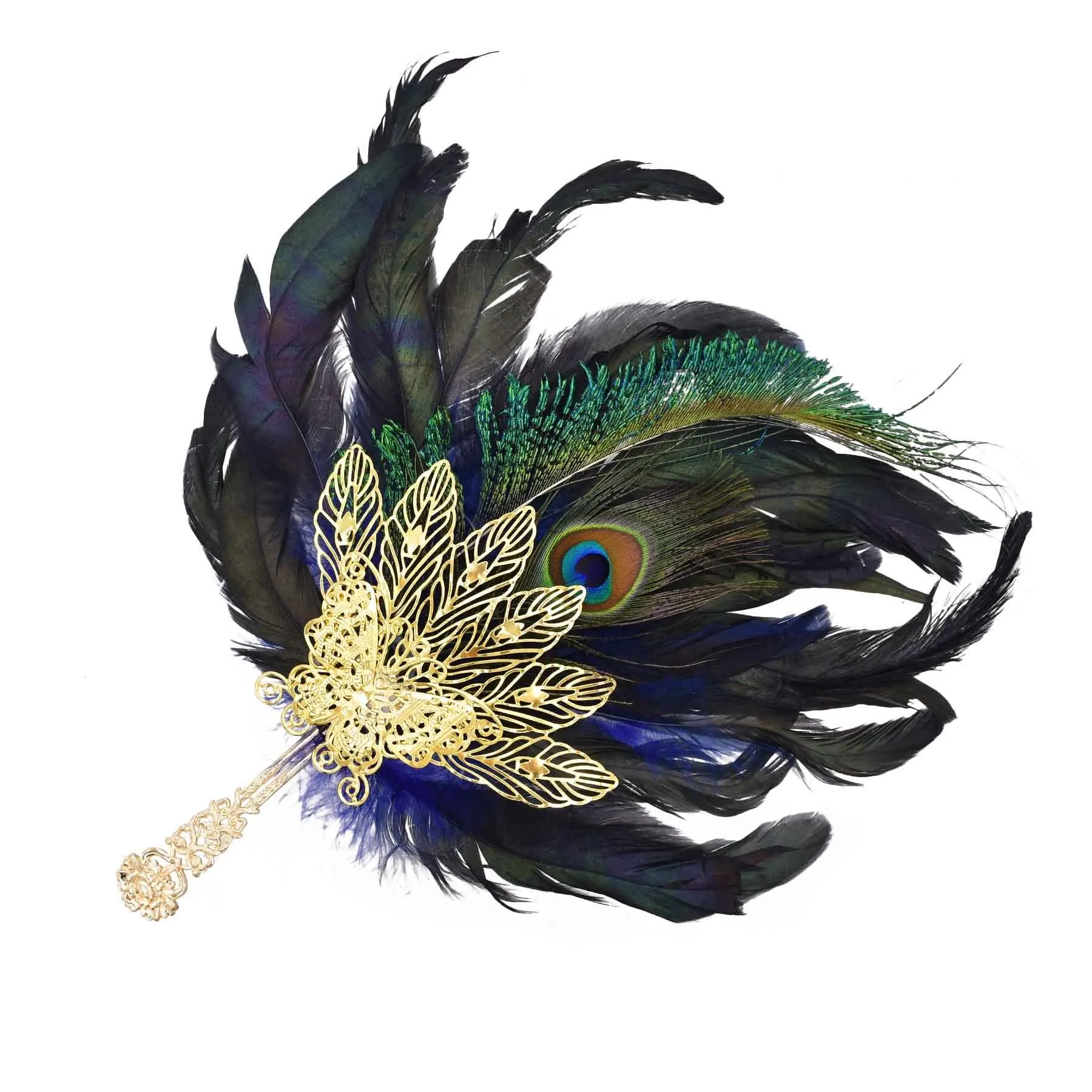 Cosplay Party Women Accessories Thai Ethnic Tourism Party Peacock Feather Handheld Fan