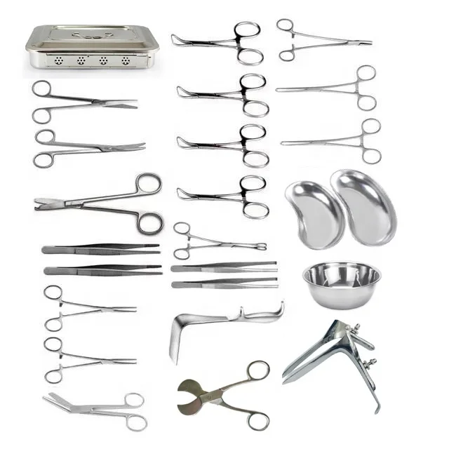 Cesarean Surgical instrument tool set delivery instrument set 25 pcs Cesarean set