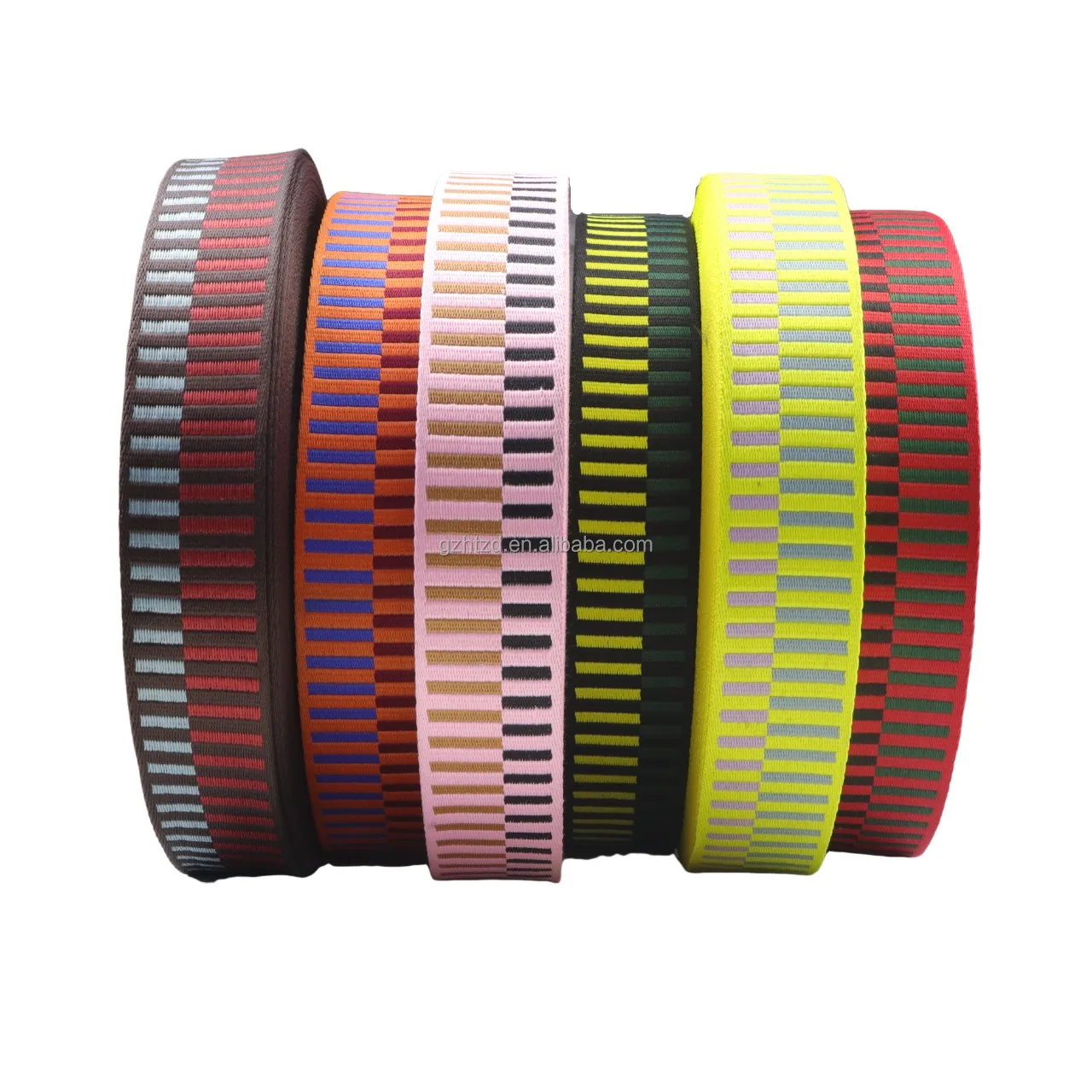 2-inch polyester cotton jacquard ribbon with customized patterns and multi-color matching for use in shoe materials and bags