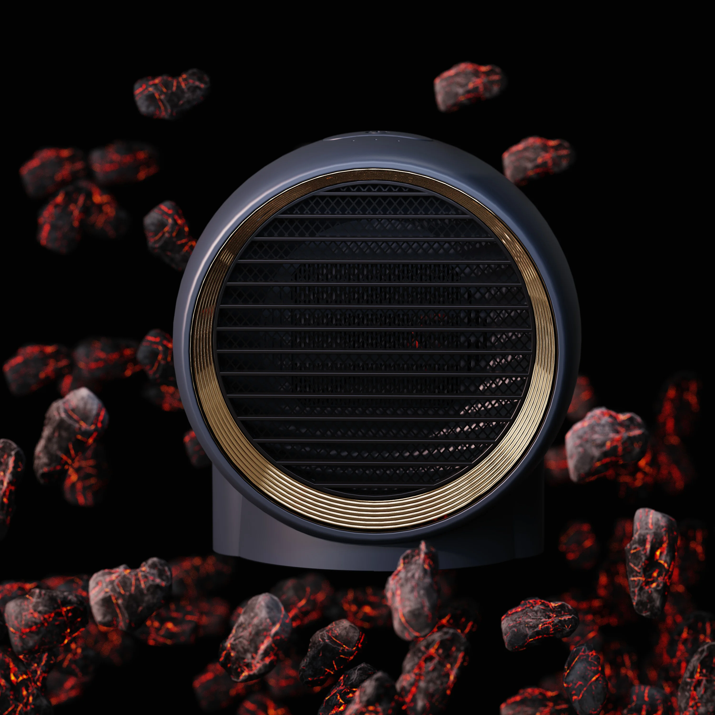 New Trending Oem 110V High Temperature Home Office Desk Bladeless Mini Portable Electric Ptc Fan Heater