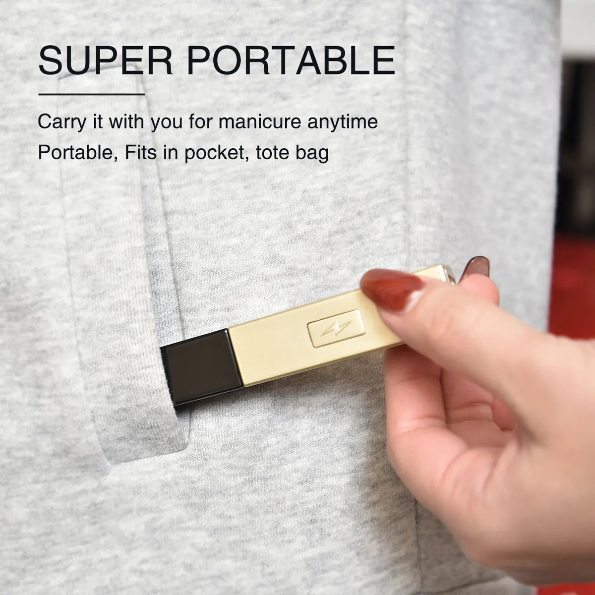 CANNI factory supply mini 3w hand-held lipstick manicure nail lamp with 1 pc lamp bead nail art tools with USB plug