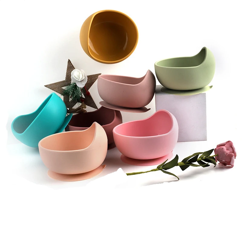 Delivery Fast Baby Food Grade Silicone Bpa Free Feeding Set Weaning Stage Infant Solid Food Training Suction Bowl Baby Feeder