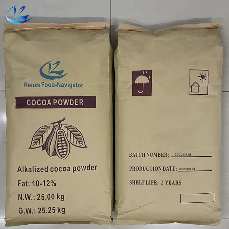 Wholesale cocoa powder Food Grade Alkalized cocoa powder 25kg brown Bulk Price