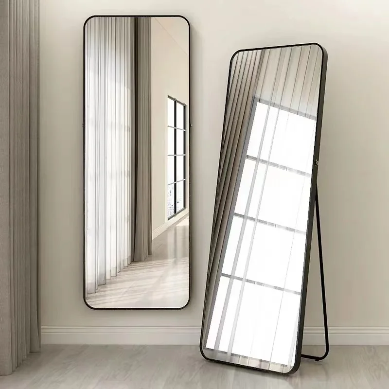 High Quality Modern Full-Length Wall Mirrors Factory Sales Illuminated Aluminum Lenses Equipped with Light for Hotels Made China