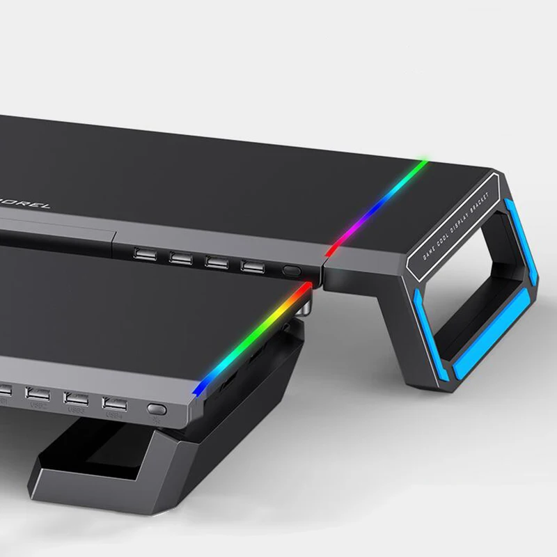 Высокое качество алюминиевый монитор стенд держатель для ноутбука с 4 USB зарядным портом стоячий
