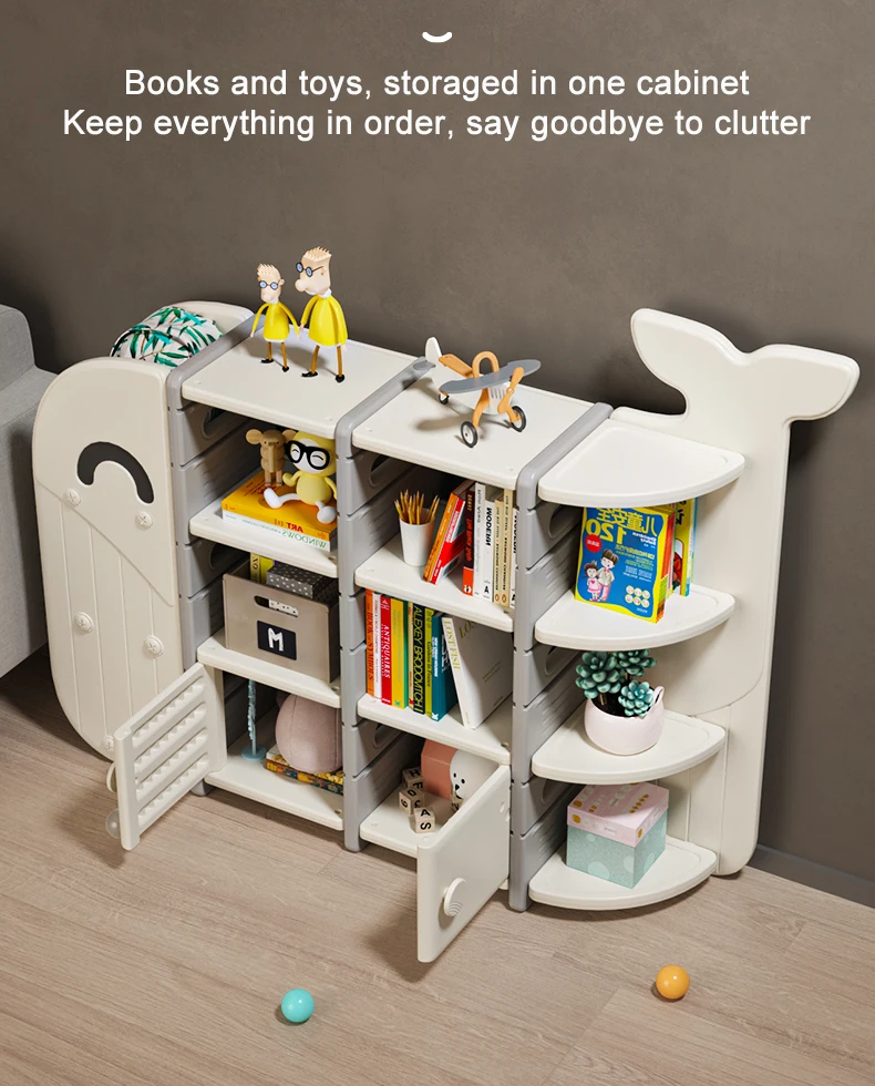 Plastic Cupboard Toys Storage Kids Book Shelf Clothes Children Cabinets