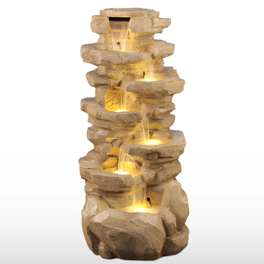 Large Size Rockery Water Fountain Feng Shui Style for Home and Garden Decoration Resin Fountain Bird Fountain Clothes 45 Days